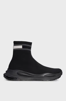 Мужские черные кроссовки TJM KNITTED MID CUT Черный 41 Tommy Jeans EM0EM01202