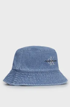 Женская синяя джинсовая панама DENIM BUCKET HAT Синий ONESIZE Calvin Klein K60K611980