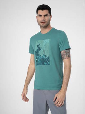 4F Футболка 4FSS23TTSHM485 Зелений Regular Fit 4F Футболка 4FSS23TTSHM485 Зелений Regular Fit