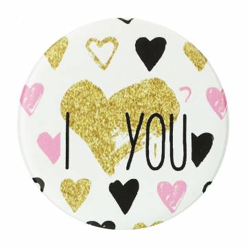 Зеркальце Cosmo Shop Love металлическое, круглое, 7 см, 1 шт (H-115A) Зеркальце Cosmo Shop Love металлическое, круглое, 7 см, 1 шт (H-115A)