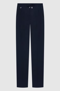 Синие брюки из шерсти