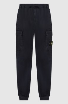 Голубые джоггеры с логотипом