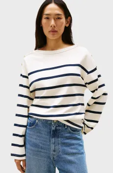 Женский белый джемпер в полоску Белый S Tommy Hilfiger WW0WW45760