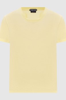 Желтая футболка монограммой