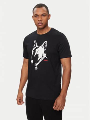 Hugo Футболка Dammock 50504916 Чорний Regular Fit Hugo Футболка Dammock 50504916 Чорний Regular Fit
