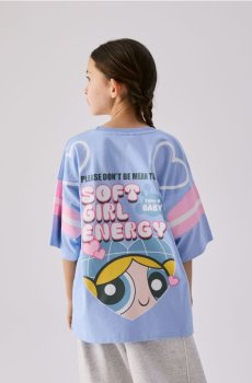 Reserved - Футболка The Powerpuff Girls - блідо-блакитний - 008HU-05X