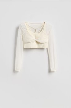 Reserved - Блузка з топом - кремовий - 576JS-01X