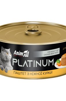 Влажный корм для кошек AnimAll Platinum Паштет из нежной курицы, 70 г