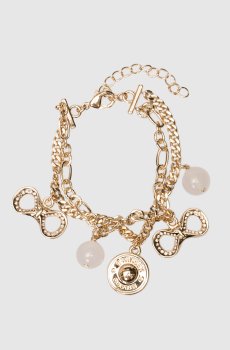 Золотой браслет с подвесками