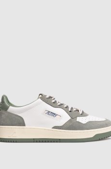 Зеленые кожаные кроссовки MEDALIST