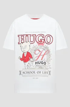 Мужская белая футболка Белый M HUGO 50538254;100