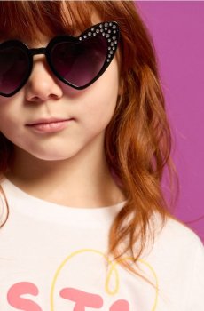 Сонцезахисні окуляри з декоративними цирконіями - чорний