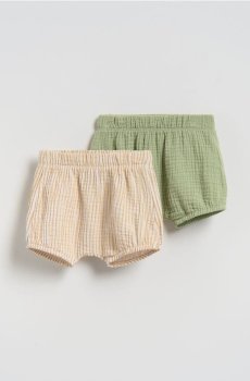 Reserved - Муслінові шорти, 2 шт. - світло-зелений - 381HV-70X