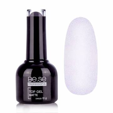 Матовый топ для гель-лака с шимером Be.Se Professional Top Gel Coat Matte 03, 10 г Матовый топ для гель-лака с шимером Be.Se Professional Top Gel Coat Matte 03, 10 г