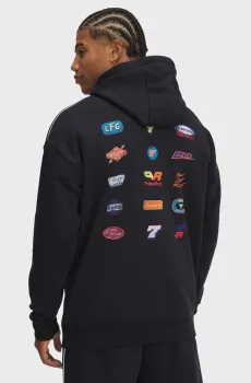 Мужское черное худи Pjt Rck Icon Fleece Hdy Черный S Under Armour 1389916-001