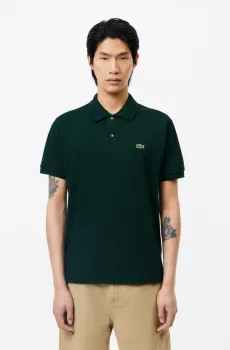 Мужское зеленое поло Зеленый M-L Lacoste L1212YZP