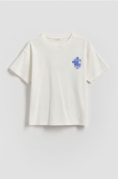 Reserved - Футболка з принтом на спині - кремовий - 038HU-01X