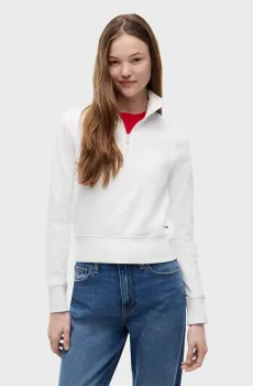 Женская белая спортивная кофта FLAG Белый L Tommy Jeans DW0DW22835