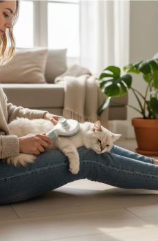 Щітка для домашніх тварин - блакитний