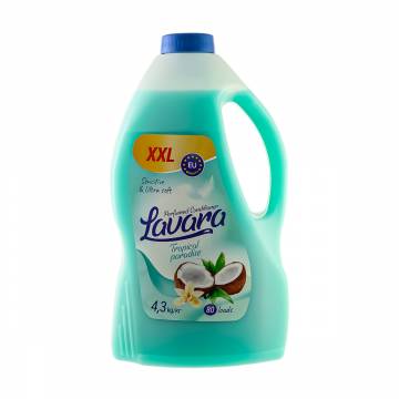 Кондиционер-ополаскиватель для белья Lavara Tropical Paradise, 80 стирок, 4.3 кг Кондиционер-ополаскиватель для белья Lavara Tropical Paradise, 80 стирок, 4.3 кг