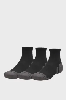 Черные носки (3 пары) New UA Perf Tech 3pk Qtr Черный 47.5-50.5 Under Armour 6015138-008
