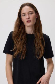 Reserved - Футболка з мерсеризованої бавовни - чорний - 2292T-99X