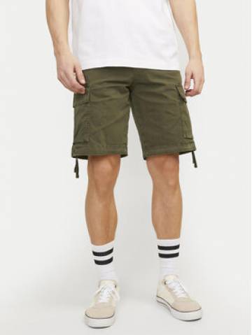 Jack&Jones Шорти з тканини Cole 12253122 Зелений Loose Fit Jack&Jones Шорти з тканини Cole 12253122 Зелений Loose Fit