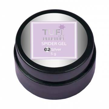 Гель-паутинка для ногтей Tufi Profi Premium Spider Gel 02 Silver, 5 г Гель-паутинка для ногтей Tufi Profi Premium Spider Gel 02 Silver, 5 г