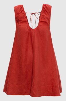 Красное платье Perla из льна