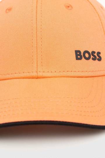 Хлопковая кепка Boss Green цвет серый однотонная Хлопковая кепка Boss Green цвет серый однотонная