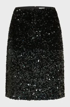 Женская черная юбка Sequin Черный 4 Calvin Klein LV044E635G