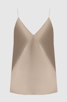 Бежевый топ BACCO из шелка