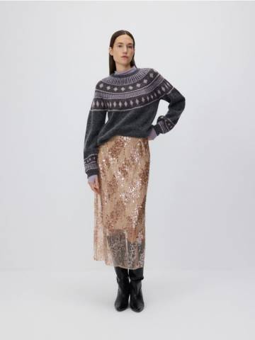 Reserved - LADIES` SKIRT - кавовий - 051DX-84X Reserved - LADIES` SKIRT - кавовий - 051DX-84X