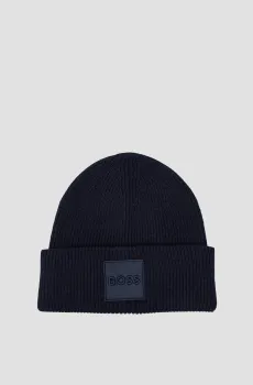 Мужская темно-синяя шапка Синий ONESIZE BOSS 50497957;404