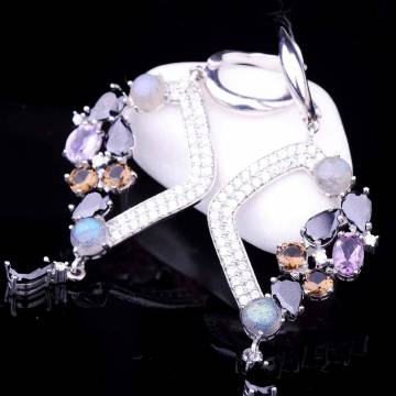 Серебряные сережки с фианитами 121510 Серебряные сережки с фианитами 121510
