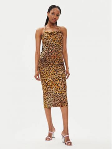 Just Cavalli Коктейльна сукня 76PAO924 Коричневий Slim Fit Just Cavalli Коктейльна сукня 76PAO924 Коричневий Slim Fit