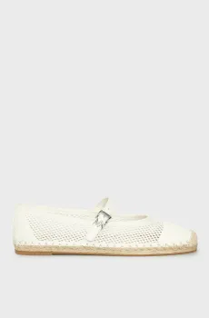 Женские белые балетки BALLET ESPADRILLE Белый 40.5 Michael Kors 40S5LYFP2D