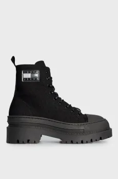 Женские черные ботинки TJW FOXING CANVAS BOOT Черный 39 Tommy Jeans EN0EN02216