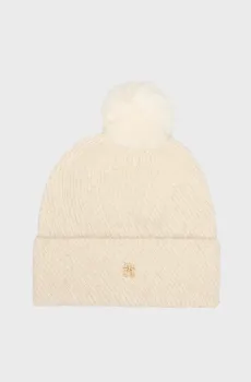Женская белая шапка POM POM Белый ONESIZE Tommy Hilfiger AW0AW17855
