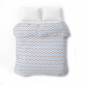 Пододеяльник бязевый Home Line Зигзаг, голубово-коричневый, 145*215 см (175860) Пододеяльник бязевый Home Line Зигзаг, голубово-коричневый, 145*215 см (175860)