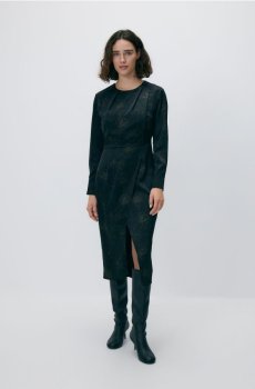 Reserved - Сукня міді з візерунком - різнобарвний - 187HU-MLC