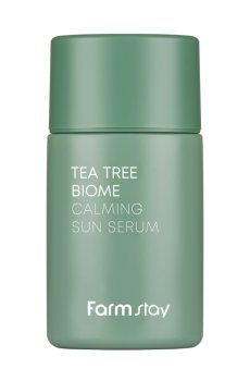 Уценка! Солнцезащитная сыворотка для лица FarmStay Tea Tree Biome Calming Sun Serum, SPF 45, 50 мл