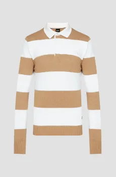 Мужское поло в полоску Разноцветный M BOSS 50506019;260