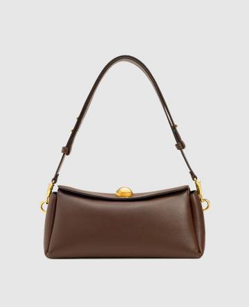 Коричневая кожаная сумка-багет Коричневая кожаная сумка-багет