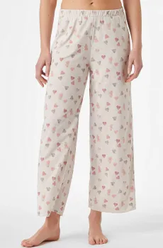 Женские светло-серые брюки с узором 7/8 DECLAN Серый S Etam 6539371