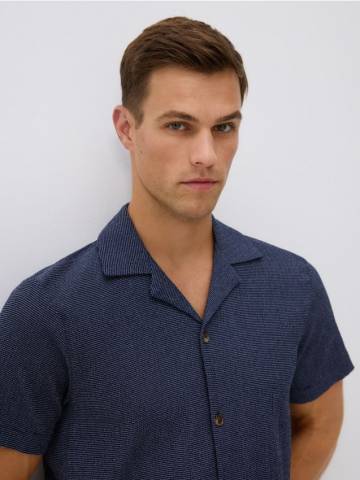 Reserved - Структурована сорочка regular fit - темно-сірий - 569EF-90X