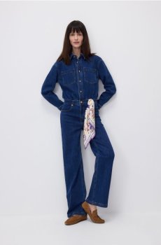 Reserved - Джинсовий комбінезон - темно-синій - 118JX-59J