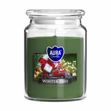 Ароматическая свеча в банке Bispol Scented Candle Aura Winter Tree, 500 г (snd99-348)