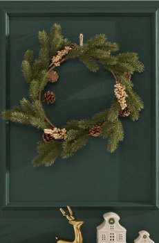Декоративний вінок - зелений
