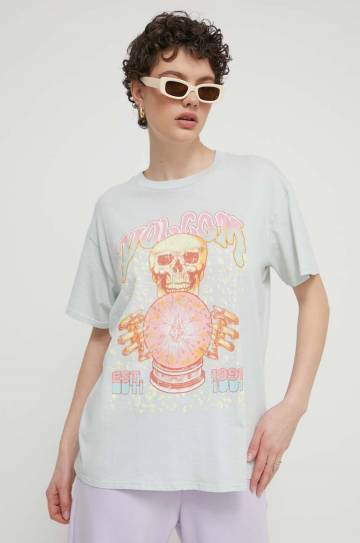 Хлопковая футболка Volcom женский Хлопковая футболка Volcom женский